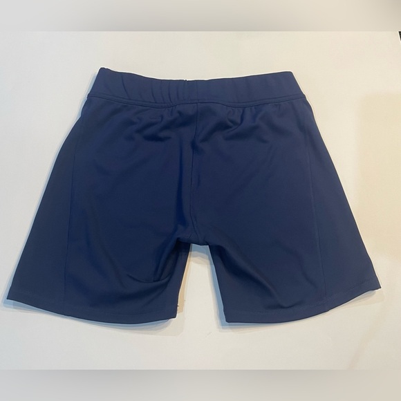 Adidas Blue and Orange Bike Shorts with Elastic Waistband - Picture 2 of 5